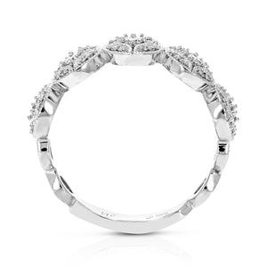 1/4 cttw Diamond Engagement Ring for Women, Round Lab Grown Diamond Ring in 0.925 Sterling Silver, Prong Setting, Size 6-8