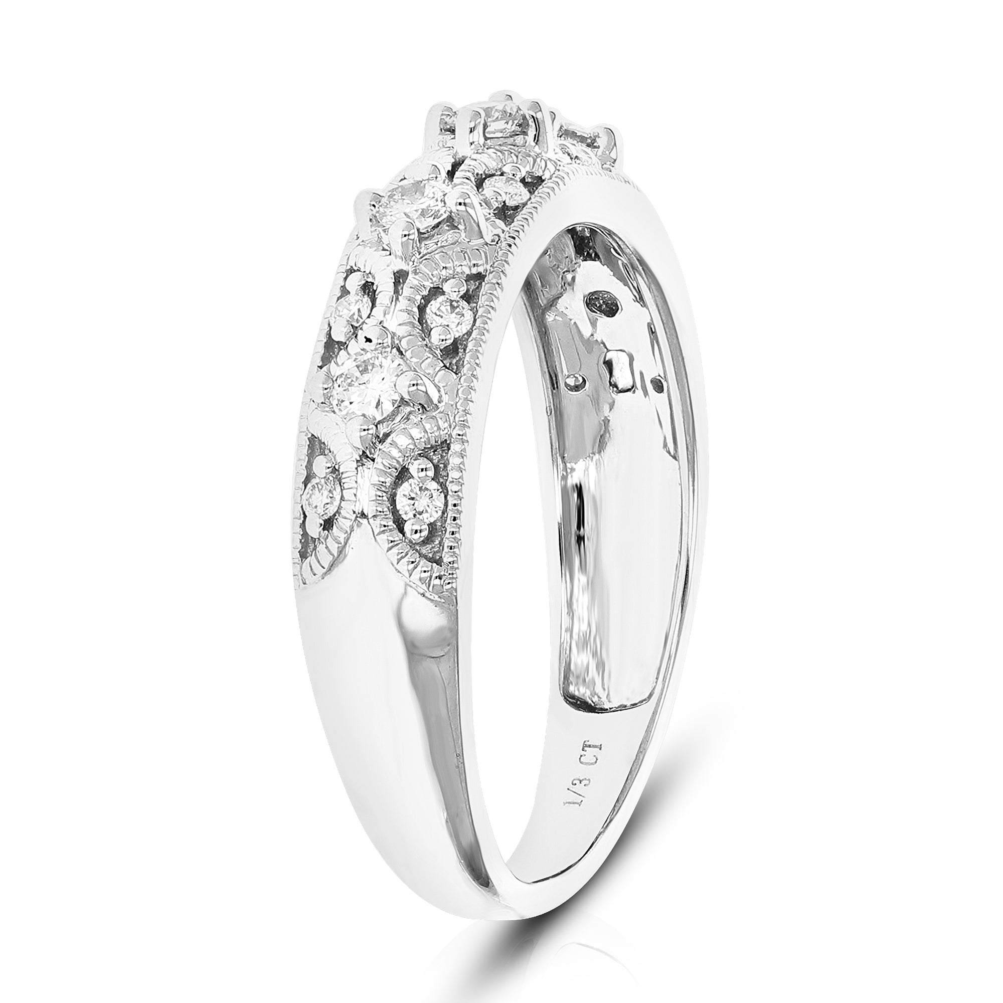 1/3 cttw Diamond Engagement Ring for Women, Round Lab Grown Diamond Ring in 0.925 Sterling Silver, Prong Setting, Size 6-8