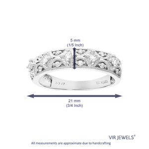 1/3 cttw Diamond Engagement Ring for Women, Round Lab Grown Diamond Ring in 0.925 Sterling Silver, Prong Setting, Size 6-8