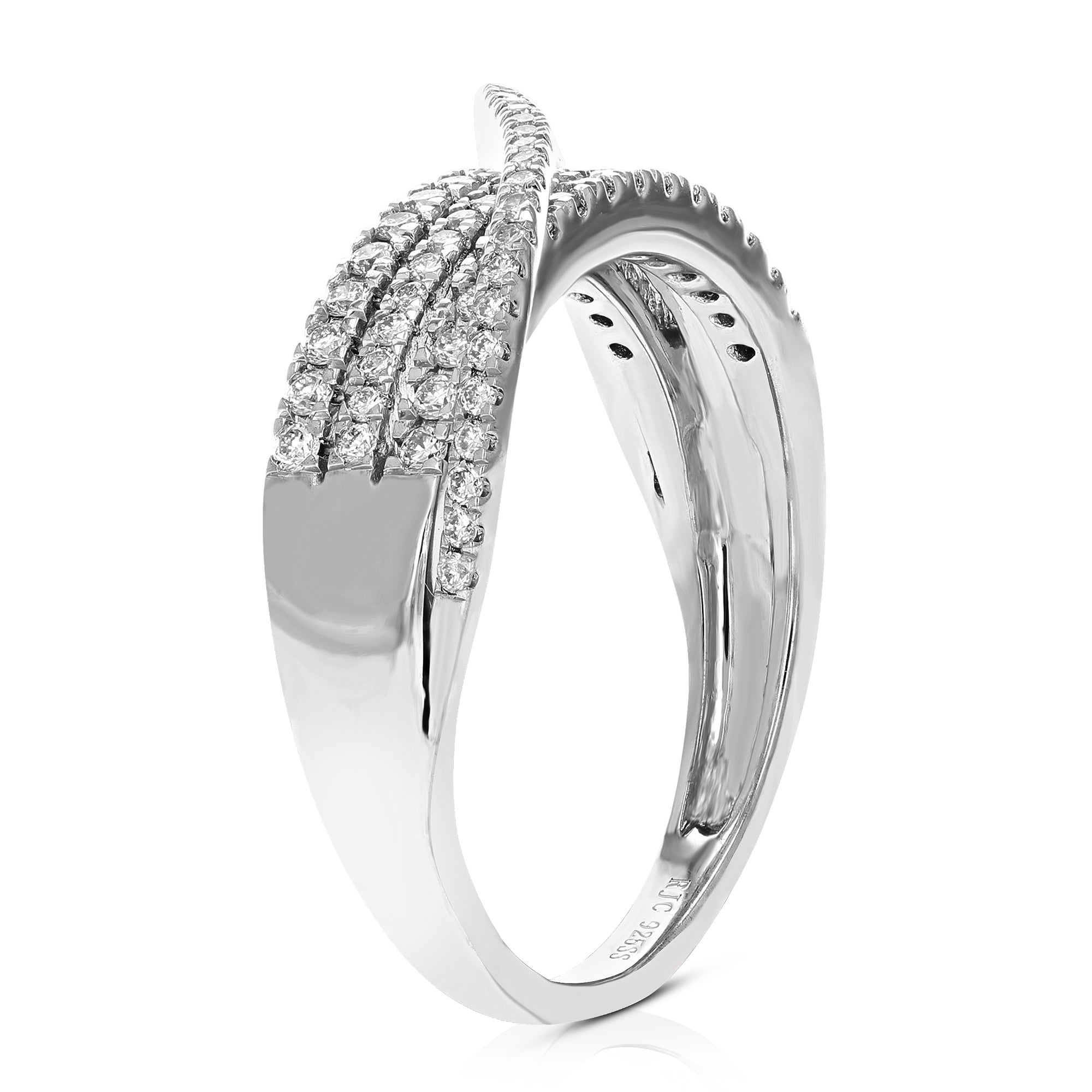 1/2 cttw Diamond Engagement Ring for Women, Round Lab Grown Diamond Ring in 0.925 Sterling Silver, Prong Setting, Size 6-8