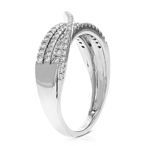 1/2 cttw Diamond Engagement Ring for Women, Round Lab Grown Diamond Ring in 0.925 Sterling Silver, Prong Setting, Size 6-8