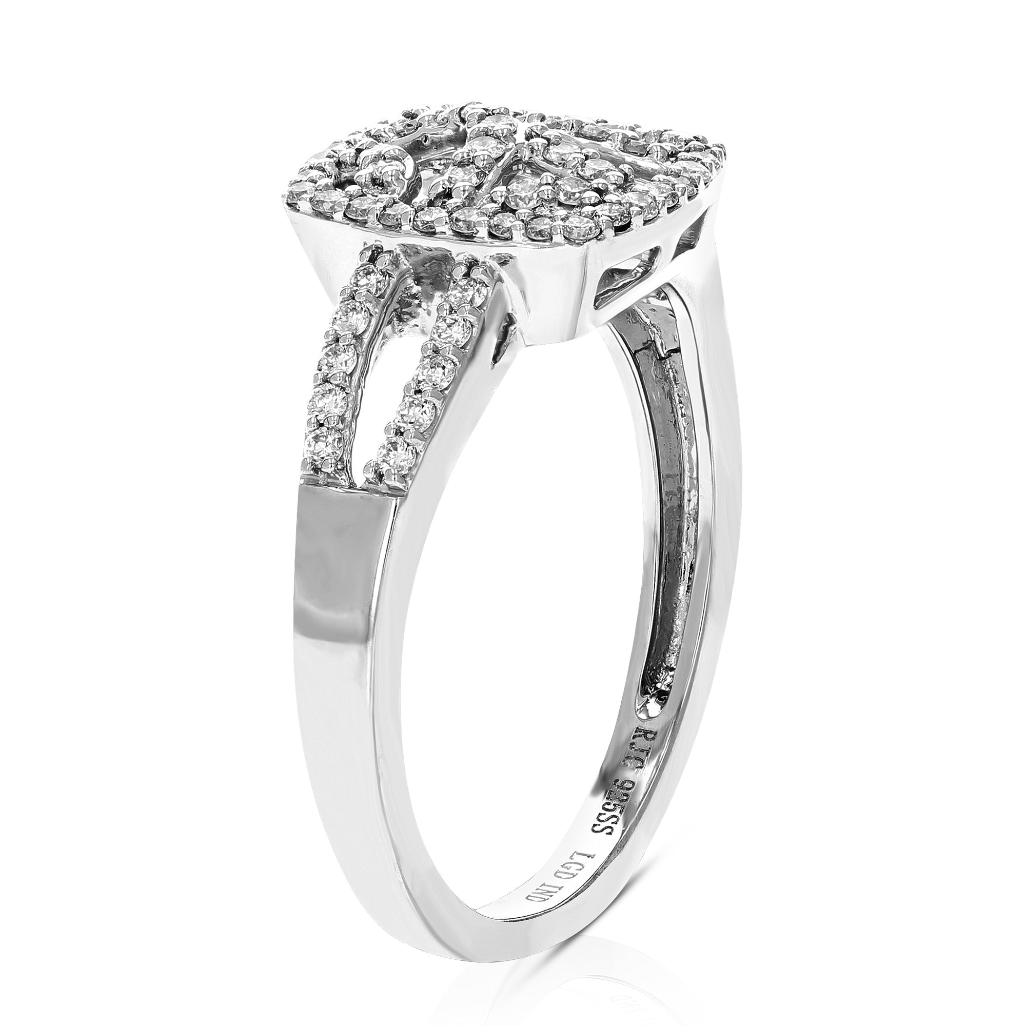 1/3 cttw Diamond Engagement Ring for Women, Round Lab Grown Diamond Ring in 0.925 Sterling Silver, Prong Setting, Size 6-8