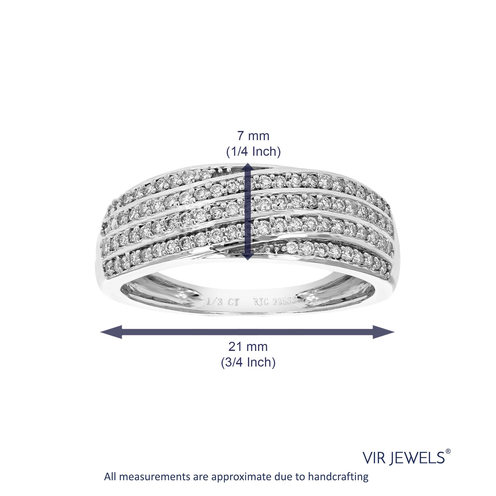 1/3 cttw Diamond Engagement Ring for Women, Round Lab Grown Diamond Ring in .925 Sterling Silver, Prong Setting, Size 6-8