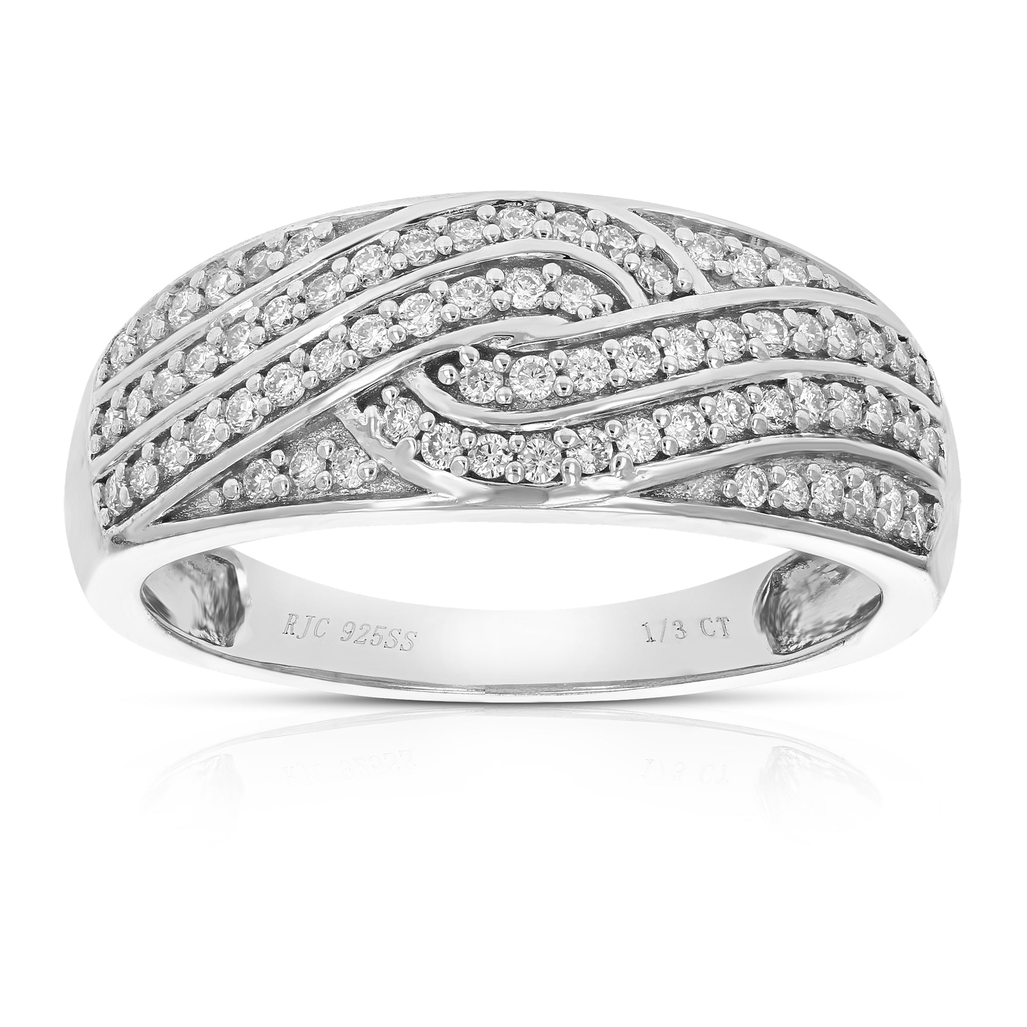 1/3 cttw Diamond Engagement Ring for Women, Round Lab Grown Diamond Ring in .925 Sterling Silver, Prong Setting, Size 6-8