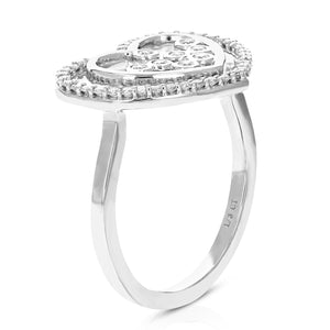 1/4 cttw Diamond Engagement Ring for Women, Round Lab Grown Diamond Ring in 0.925 Sterling Silver, Prong Setting, Size 6-8