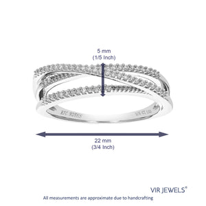 1/6 cttw Diamond Engagement Ring for Women, Round Lab Grown Diamond Ring in 0.925 Sterling Silver, Prong Setting, Size 7