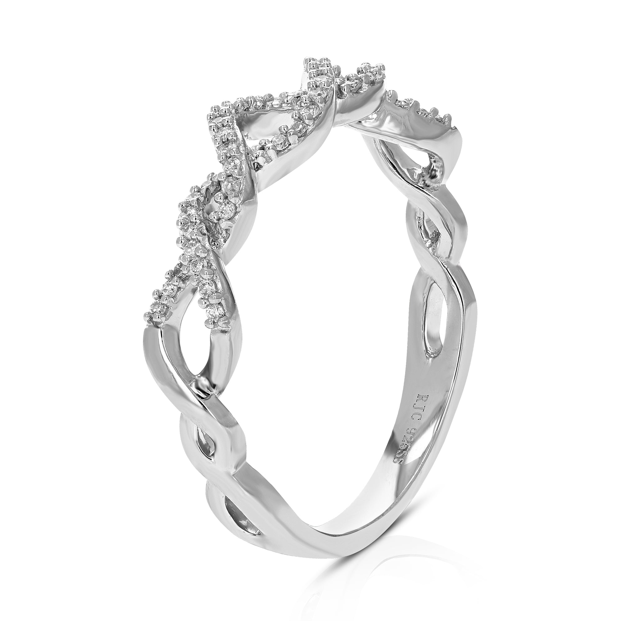 1/8 cttw Diamond Engagement Ring for Women, Round Lab Grown Diamond Ring in 0.925 Sterling Silver, Prong Setting, Size 6-8