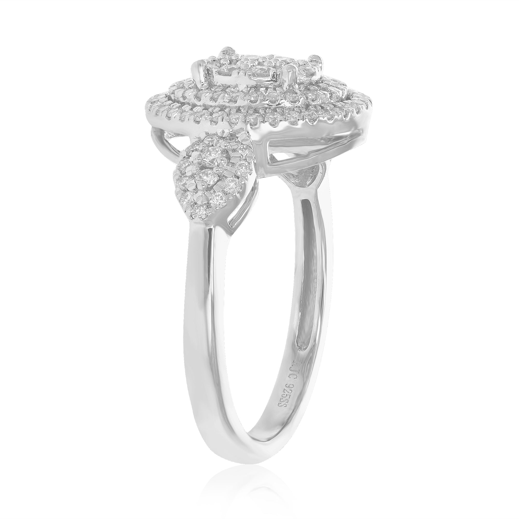 5/8 cttw Diamond Engagement Ring for Women, Round Lab Grown Diamond Ring in 0.925 Sterling Silver, Prong Setting, Size 6-8