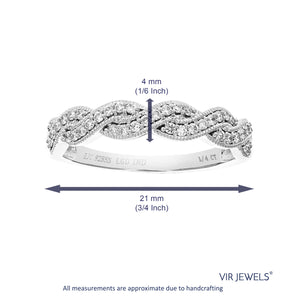 1/5 cttw Diamond Wedding Band for Women, Round Lab Grown Diamond Wedding Band in .925 Sterling Silver, Prong Setting, Size 6-8