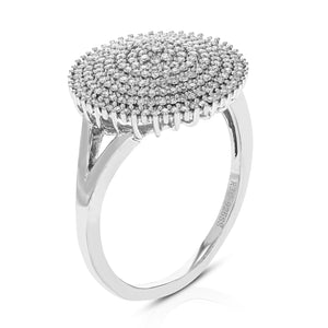 2/5 cttw Diamond Engagement Ring for Women, Round Lab Grown Diamond Ring in 0.925 Sterling Silver, Prong Setting, Size 6-8
