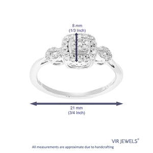 1/5 cttw Diamond Engagement Ring for Women, Round Lab Grown Diamond Ring in 0.925 Sterling Silver, Prong Setting, Size 6-8