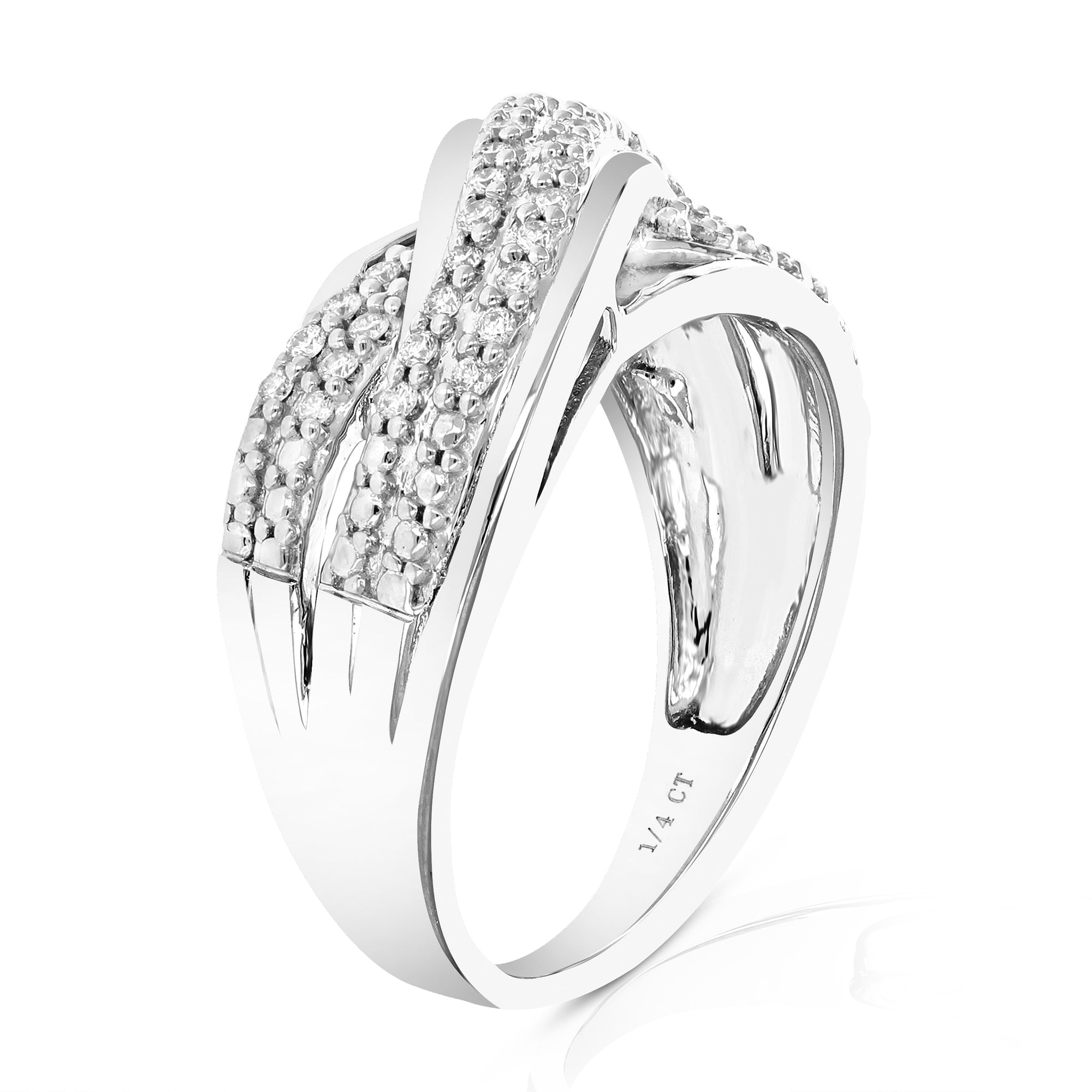 1/4 cttw Diamond Engagement Ring for Women, Round Lab Grown Diamond Ring in 0.925 Sterling Silver, Prong Setting, Size 6-8