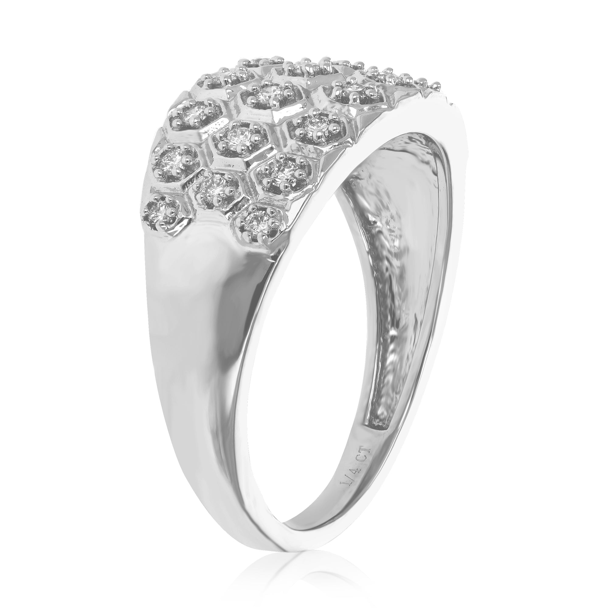 1/4 cttw Diamond Engagement Ring for Women, Round Lab Grown Diamond Ring in 0.925 Sterling Silver, Prong Setting, Size 6-8