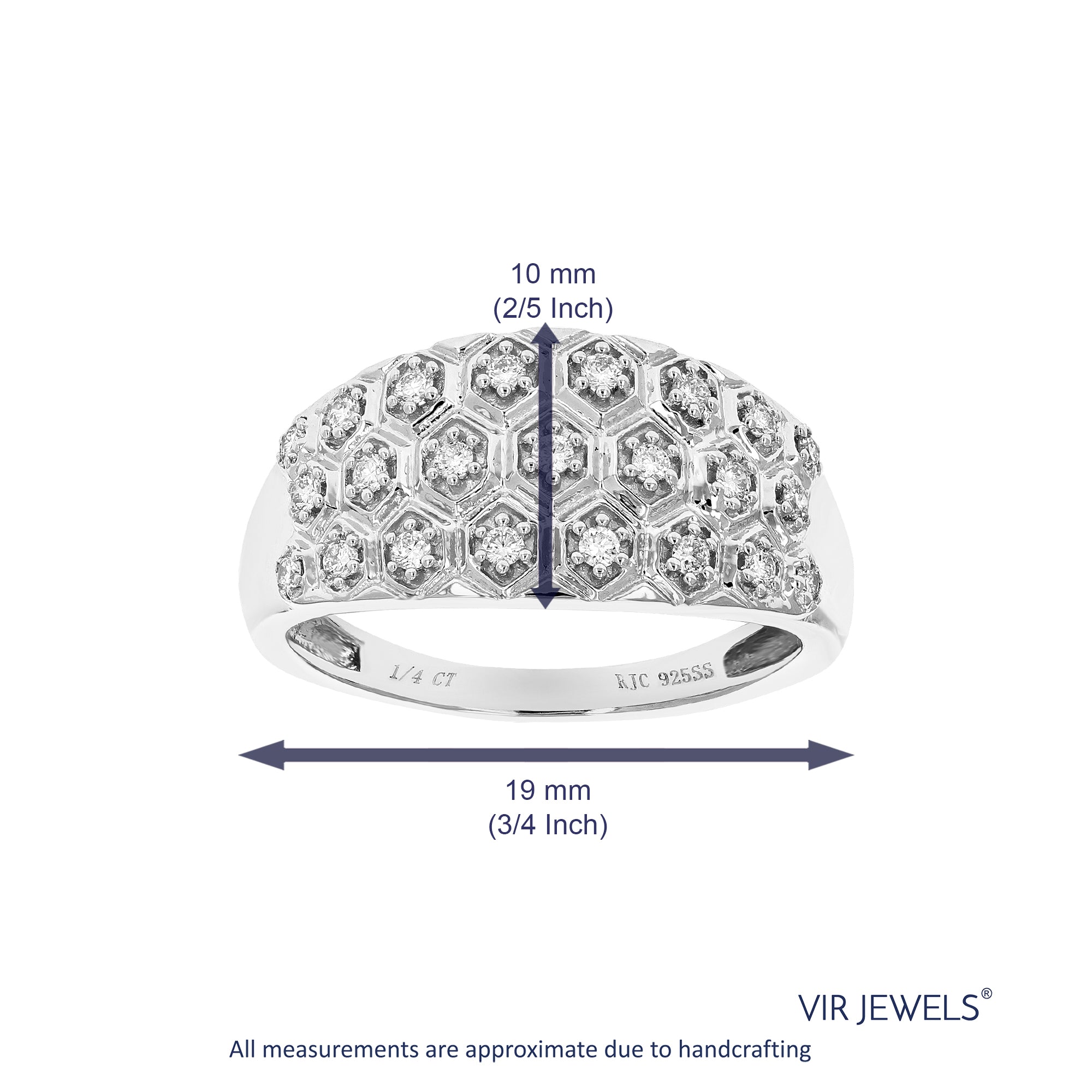 1/4 cttw Diamond Engagement Ring for Women, Round Lab Grown Diamond Ring in 0.925 Sterling Silver, Prong Setting, Size 6-8