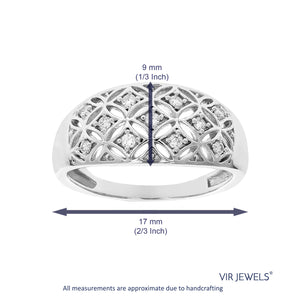 1/6 cttw Diamond Engagement Ring for Women, Round Lab Grown Diamond Ring in 0.925 Sterling Silver, Prong Setting, Size 6-8