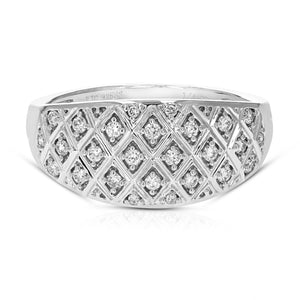 1/4 cttw Diamond Engagement Ring for Women, Round Lab Grown Diamond Ring in 0.925 Sterling Silver, Prong Setting, Size 6-8