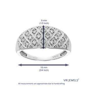 1/4 cttw Diamond Engagement Ring for Women, Round Lab Grown Diamond Ring in 0.925 Sterling Silver, Prong Setting, Size 6-8