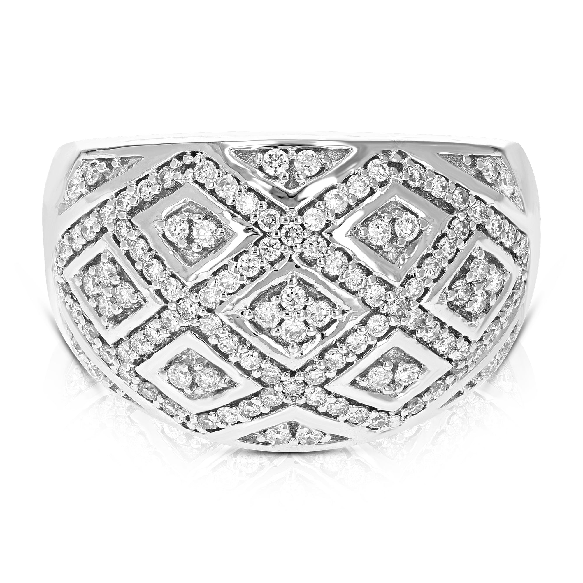1/2 cttw Diamond Engagement Ring for Women, Round Lab Grown Diamond Ring in 0.925 Sterling Silver, Prong Setting, Size 6-8