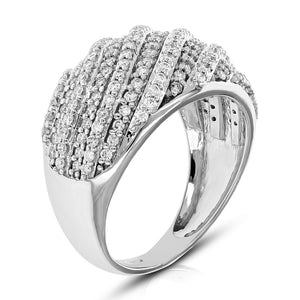 1 cttw Diamond Wedding Band for Women, Round Lab Grown Diamond Ring in 0.925 Sterling Silver, Prong Setting, Size 6-8
