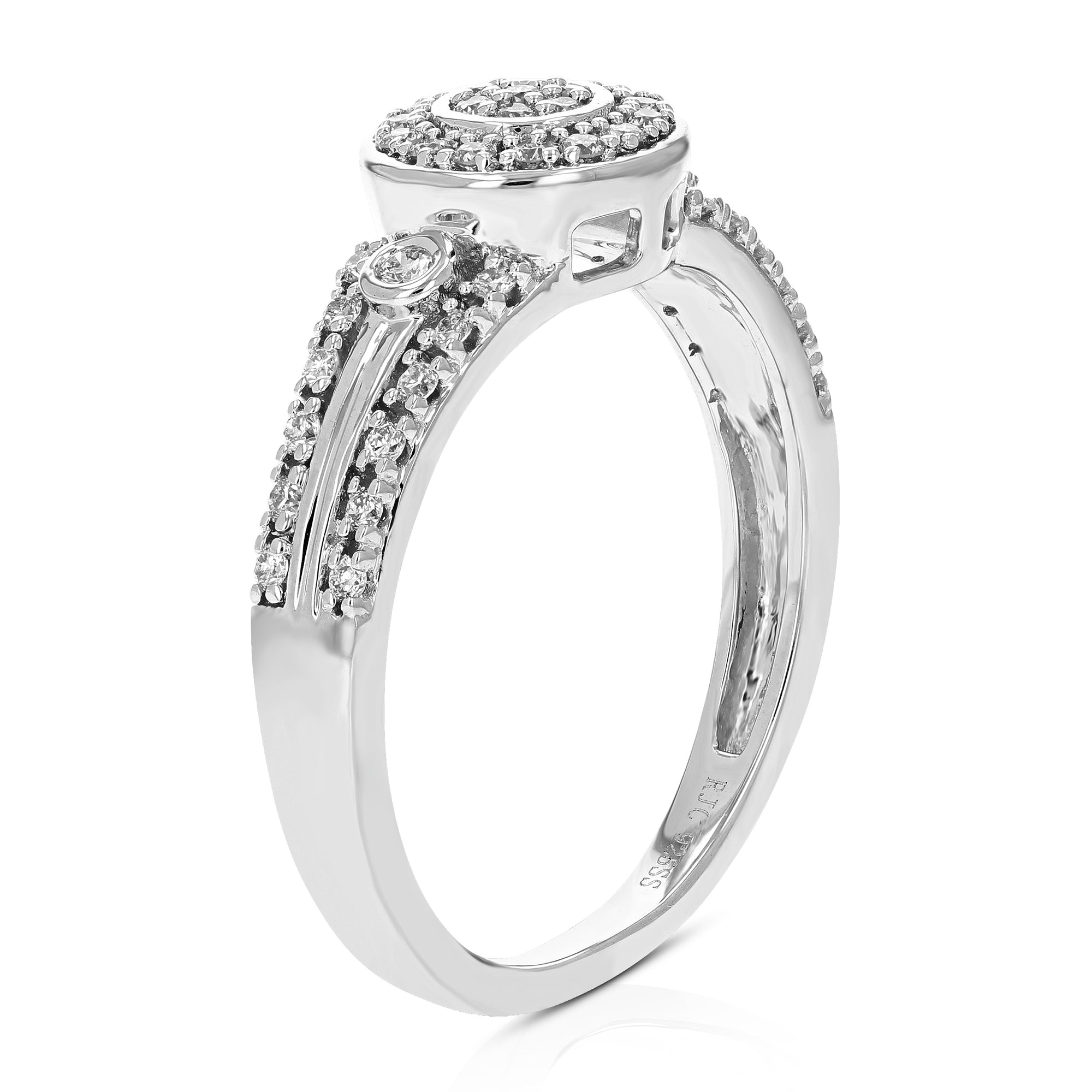 1/5 cttw Diamond Engagement Ring for Women, Round Lab Grown Diamond Ring in .925 Sterling Silver, Prong Setting, Size 6-8