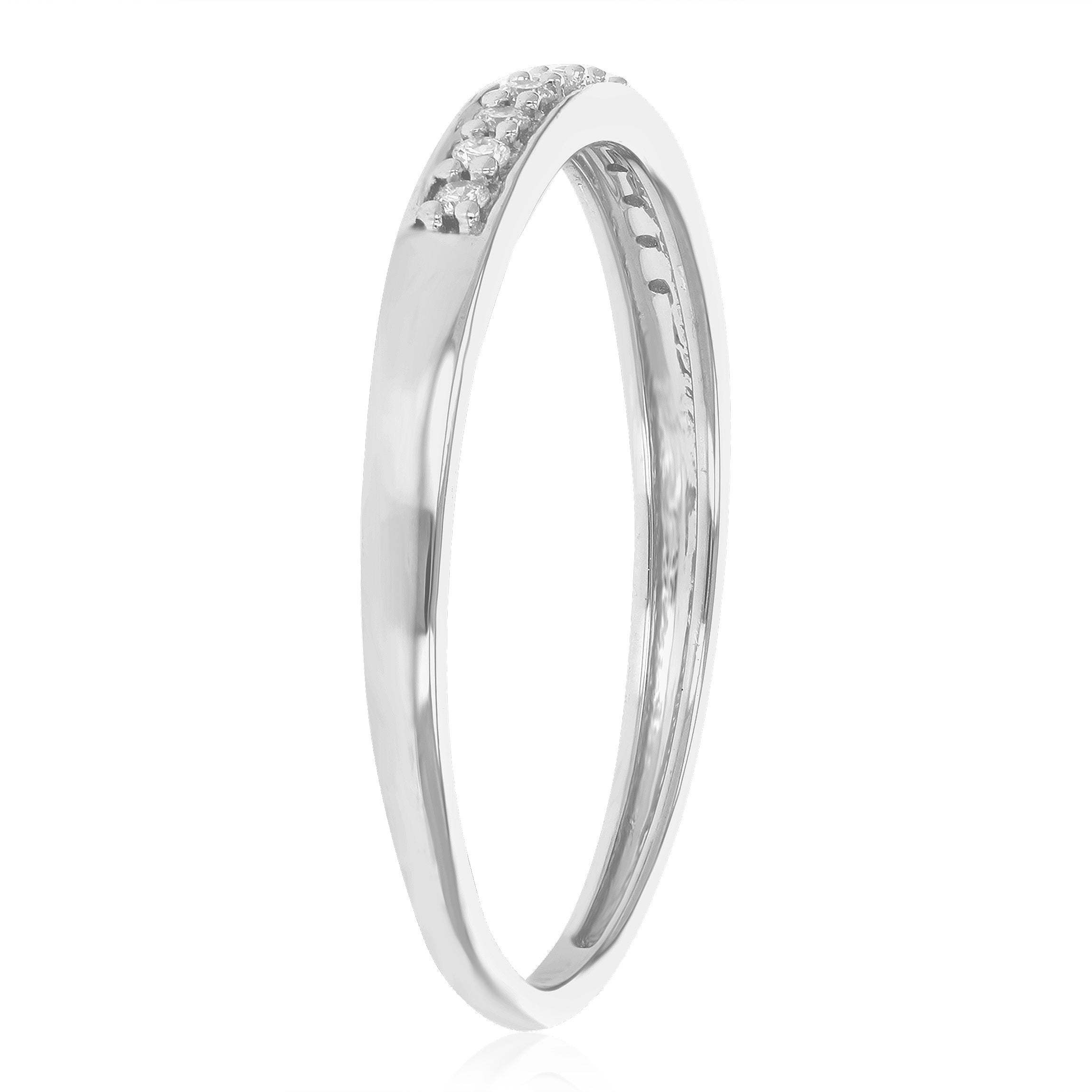 White Diamond Wedding Band