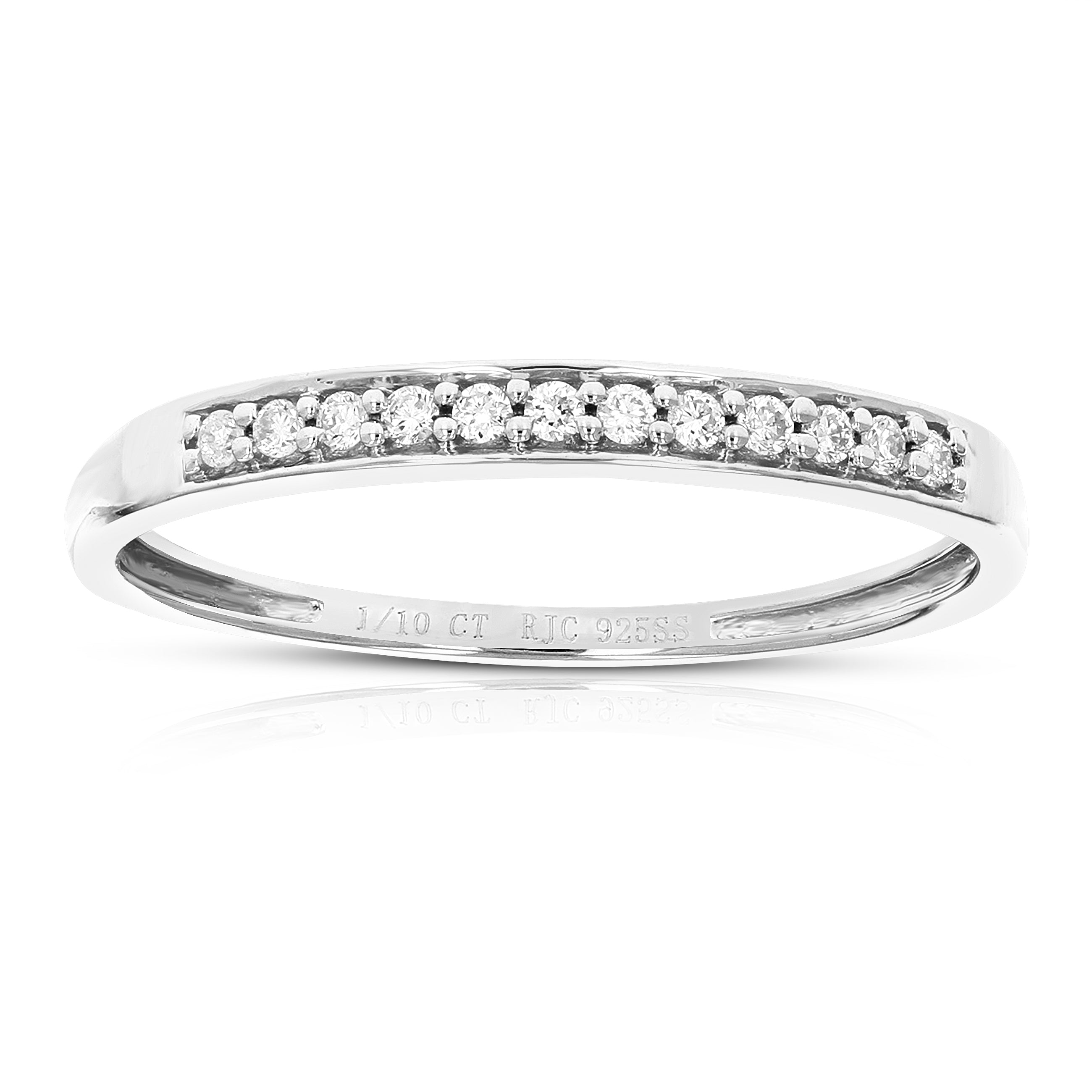 White Diamond Wedding Band