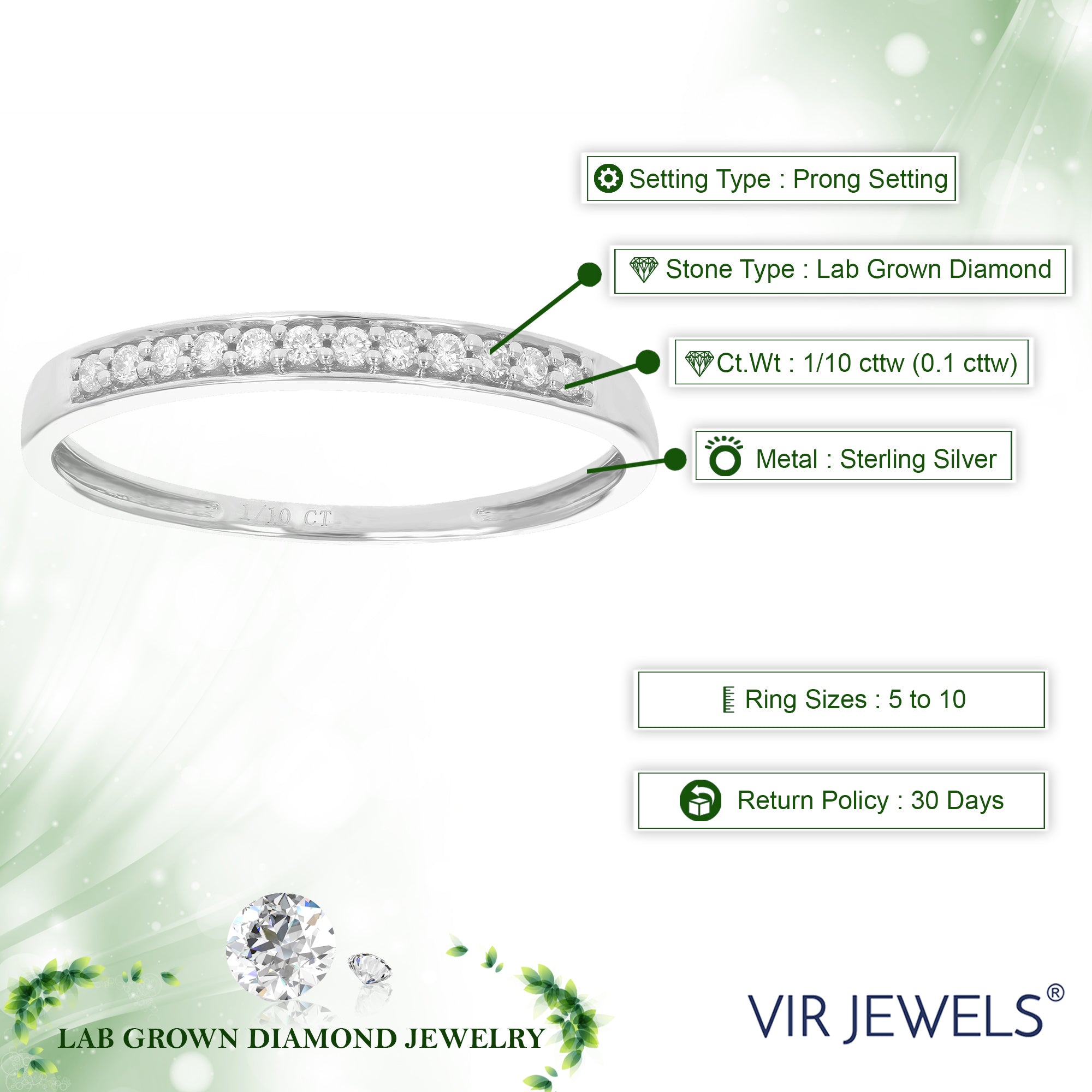 White Diamond Wedding Band