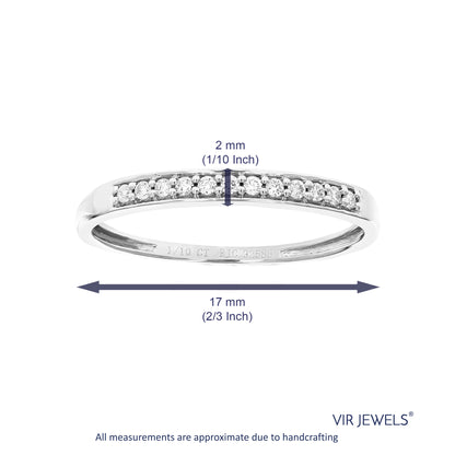 White Diamond Wedding Band