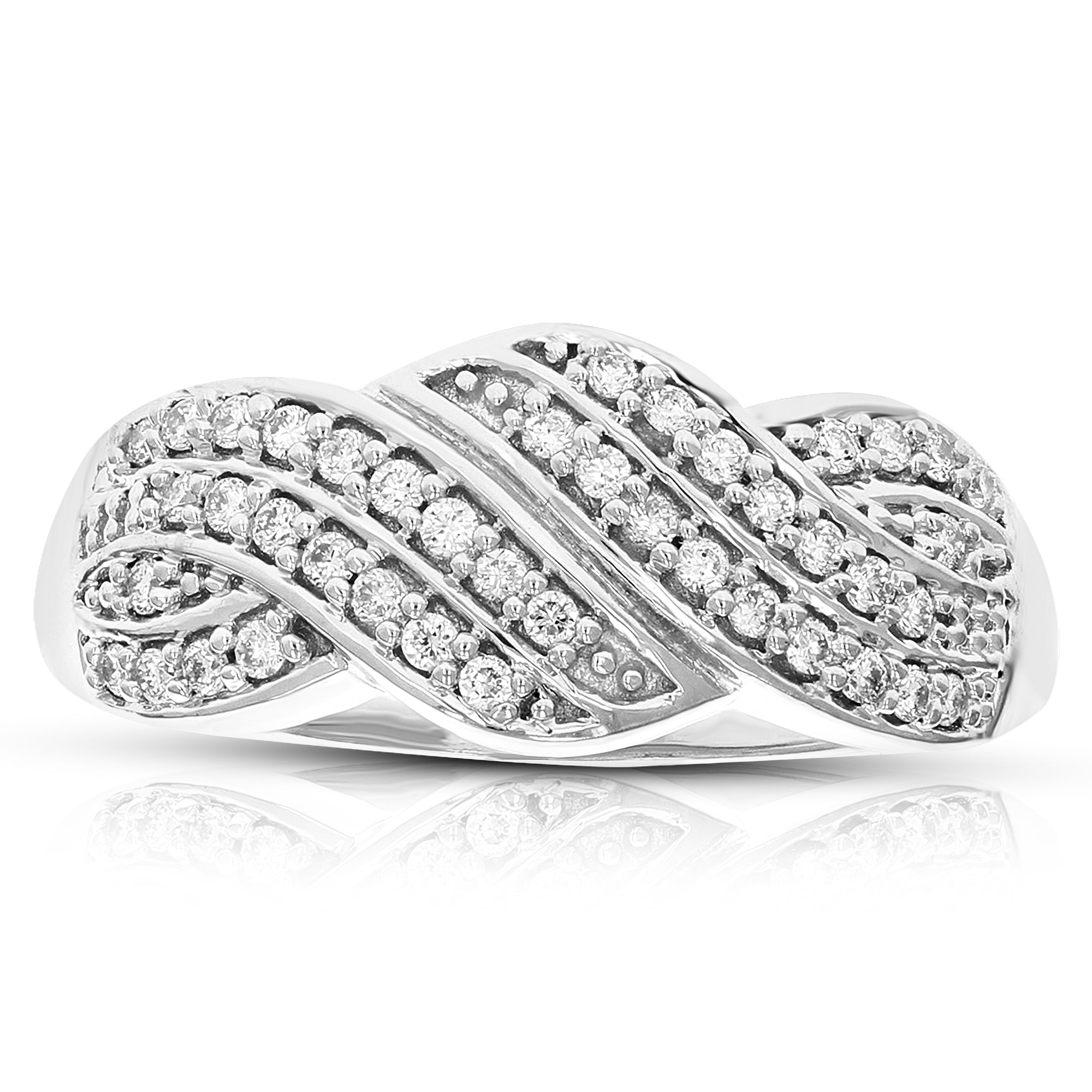 1/4 cttw Diamond Engagement Ring for Women, Round Lab Grown Diamond Ring in 0.925 Sterling Silver, Prong Setting, Size 6-8