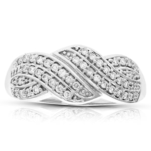 1/4 cttw Diamond Engagement Ring for Women, Round Lab Grown Diamond Ring in 0.925 Sterling Silver, Prong Setting, Size 6-8