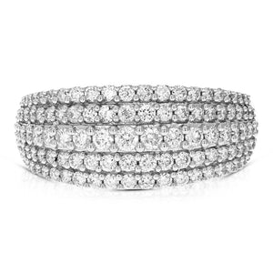 1 cttw Diamond Wedding Band for Women, Round Lab Grown Diamond Ring in 0.925 Sterling Silver, Prong Setting, Size 6-8