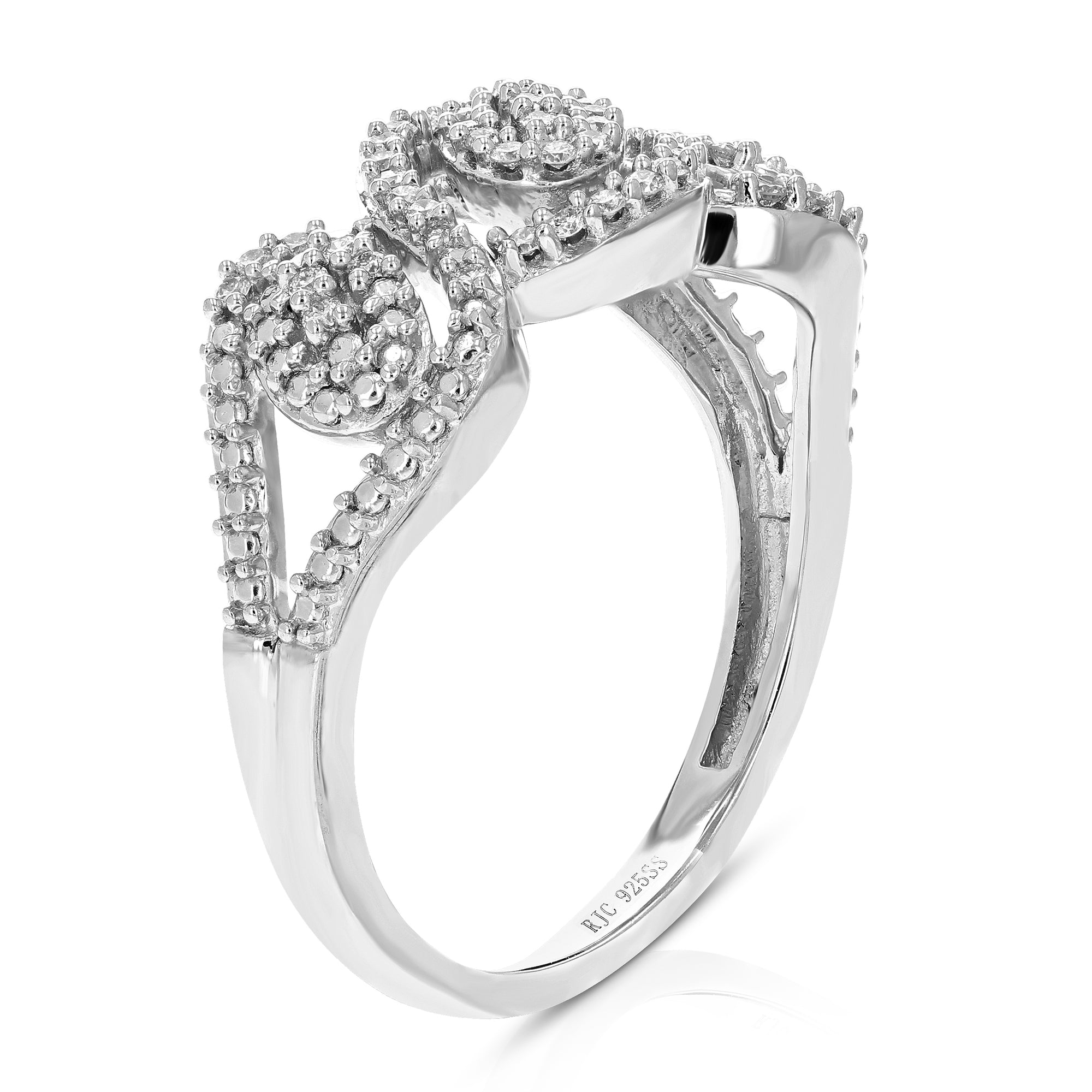 1/5 cttw Diamond Engagement Ring for Women, Round Lab Grown Diamond Ring in 0.925 Sterling Silver, Prong Setting, Size 6-8