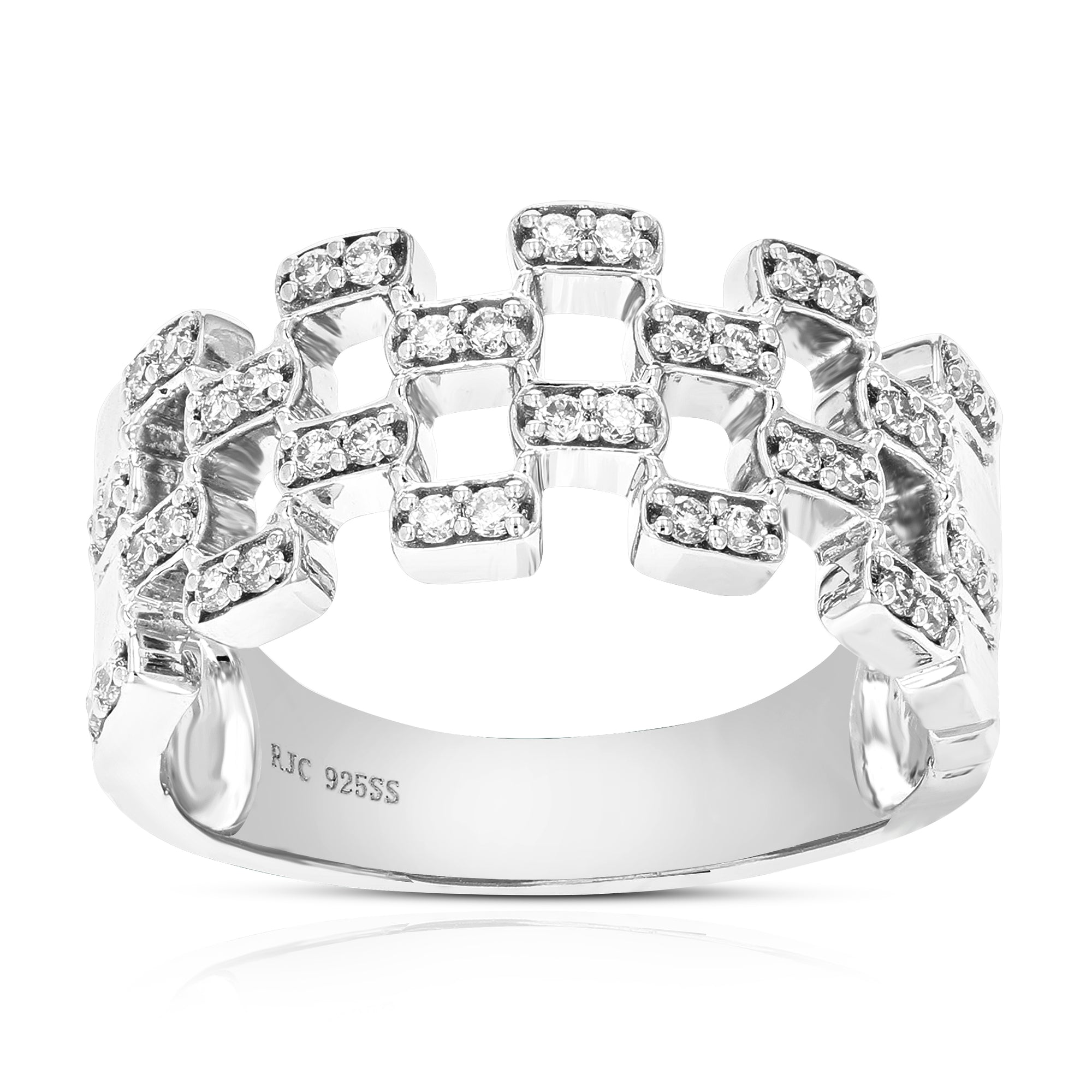 1/3 cttw Diamond Engagement Ring for Women, Round Lab Grown Diamond Ring in 0.925 Sterling Silver, Prong Setting, Size 6-8