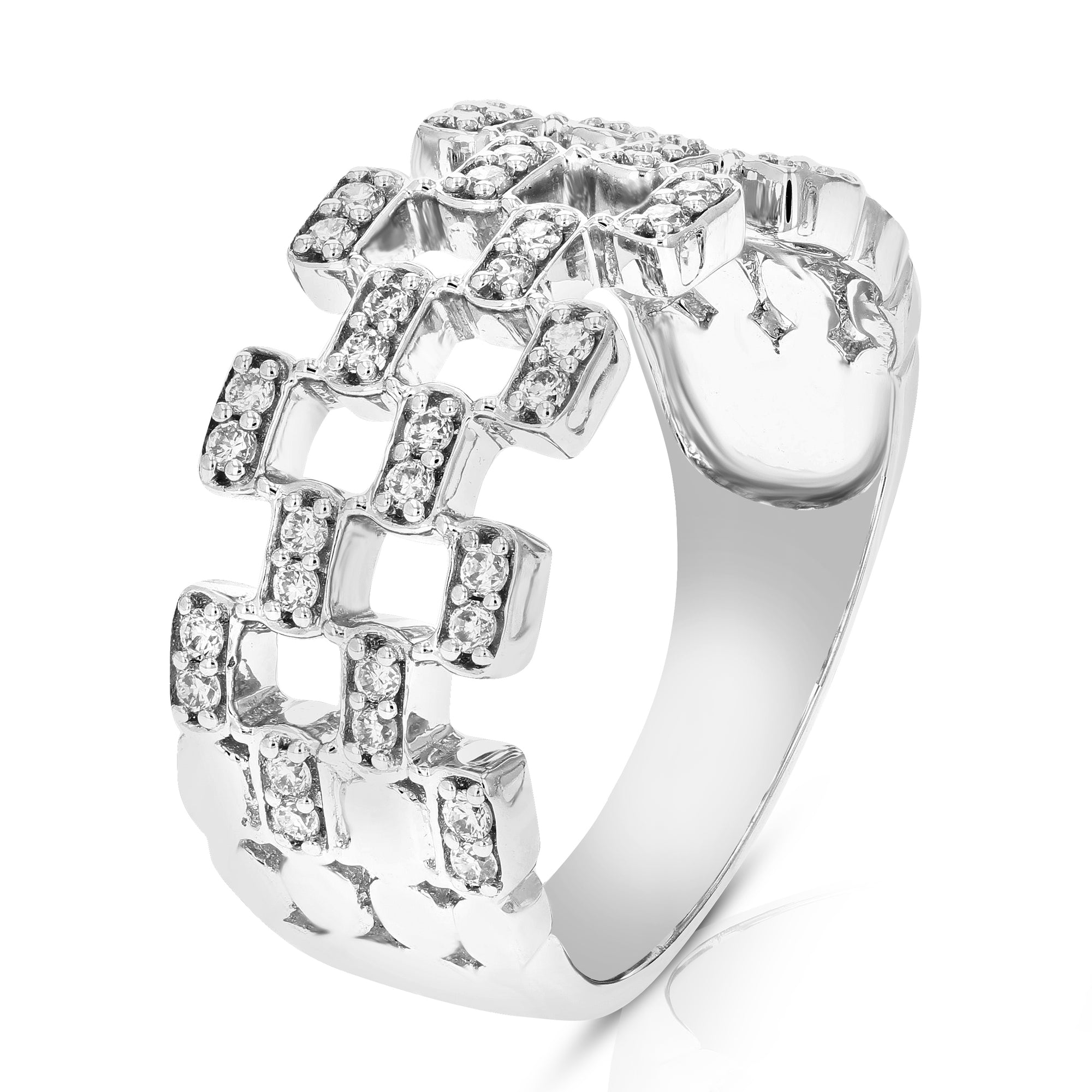 1/3 cttw Diamond Engagement Ring for Women, Round Lab Grown Diamond Ring in 0.925 Sterling Silver, Prong Setting, Size 6-8