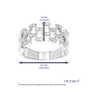 1/3 cttw Diamond Engagement Ring for Women, Round Lab Grown Diamond Ring in 0.925 Sterling Silver, Prong Setting, Size 6-8