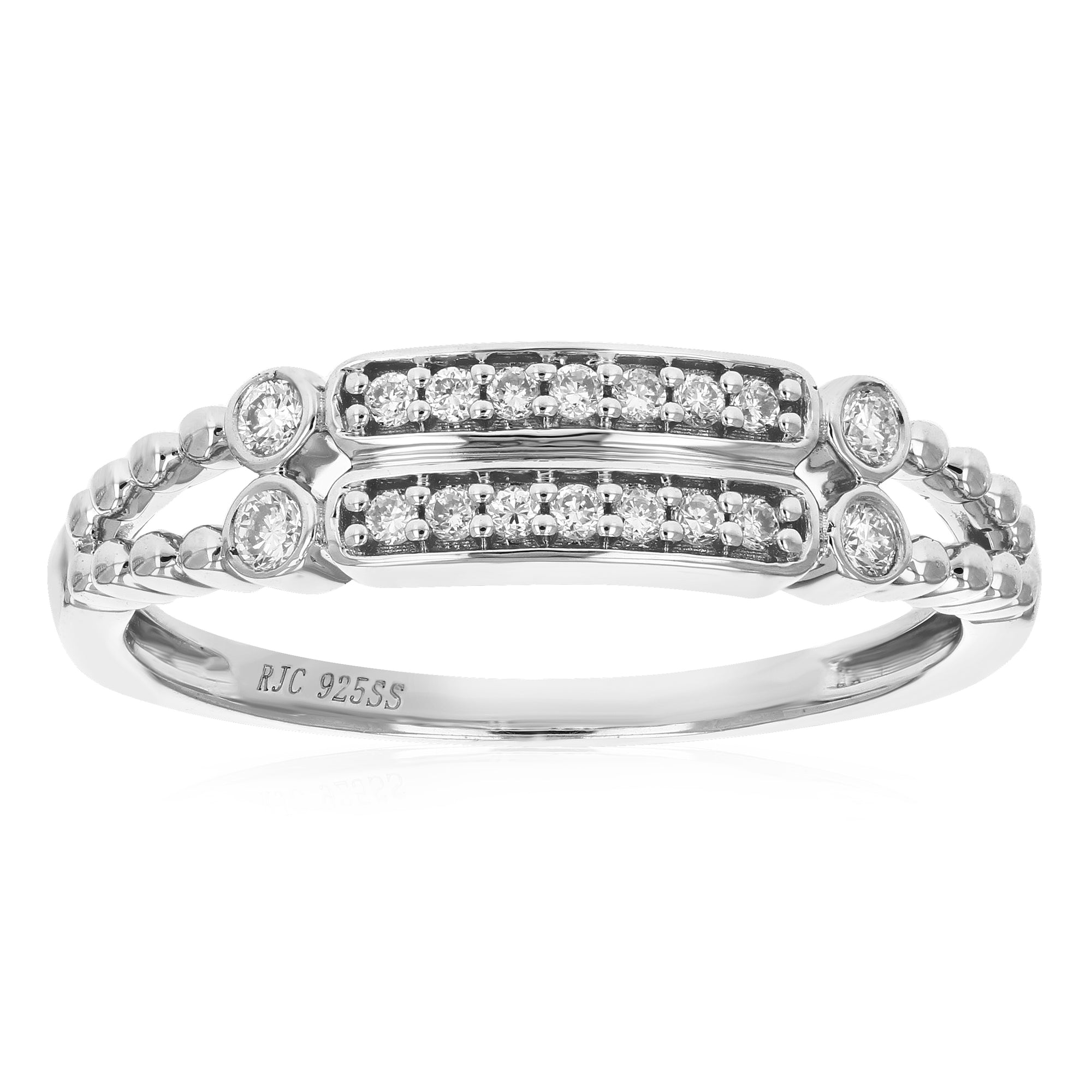 1/5 cttw Diamond Engagement Ring for Women, Round Lab Grown Diamond Ring in 0.925 Sterling Silver, Prong Setting, Size 6-8