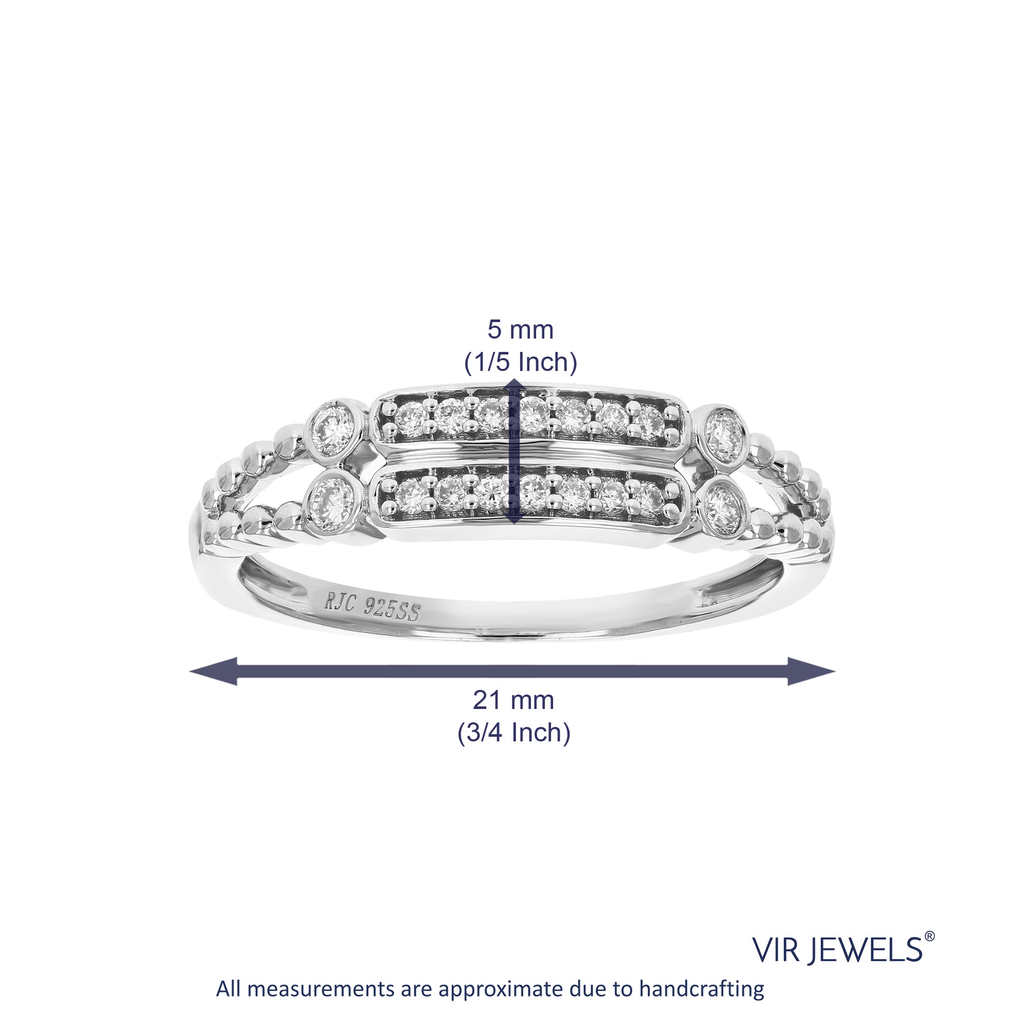 1/5 cttw Diamond Engagement Ring for Women, Round Lab Grown Diamond Ring in 0.925 Sterling Silver, Prong Setting, Size 6-8