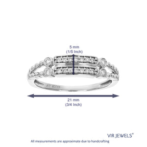 1/5 cttw Diamond Engagement Ring for Women, Round Lab Grown Diamond Ring in 0.925 Sterling Silver, Prong Setting, Size 6-8