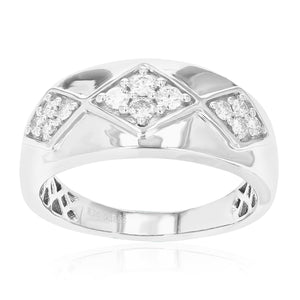1/3 cttw Diamond Engagement Ring for Women, Round Lab Grown Diamond Ring in 0.925 Sterling Silver, Prong Setting, Size 6-8