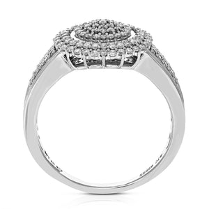 5/8 cttw Diamond Engagement Ring for Women, Round Lab Grown Diamond Engagement Ring in .925 Sterling Silver, Prong Setting