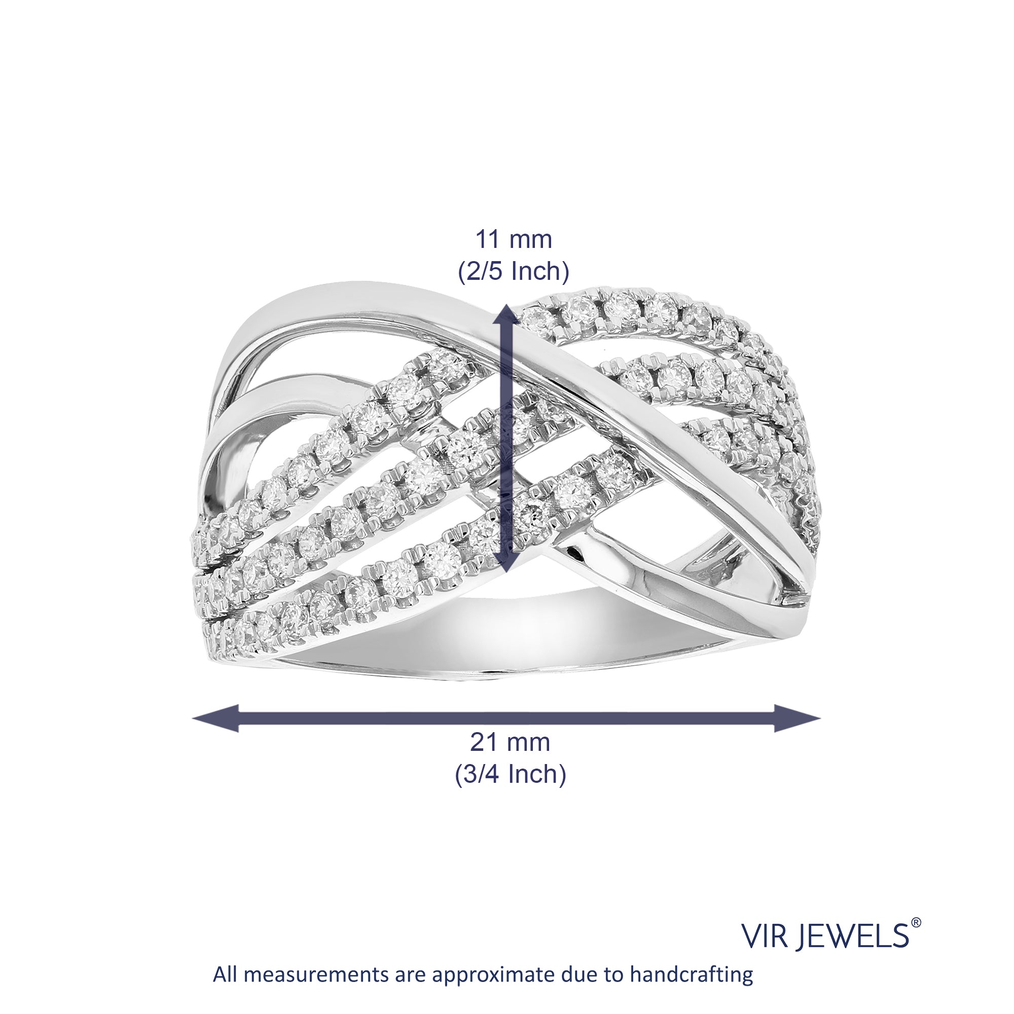 3/4 cttw Round Cut Lab Grown Diamond Wedding Band 73 Stones .925 Sterling Silver Prong Set