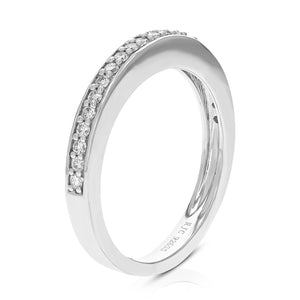 1/4 cttw Diamond Wedding Band for Women, Round Lab Grown Diamond Wedding Band in .925 Sterling Silver, Prong Setting, Size 6-8