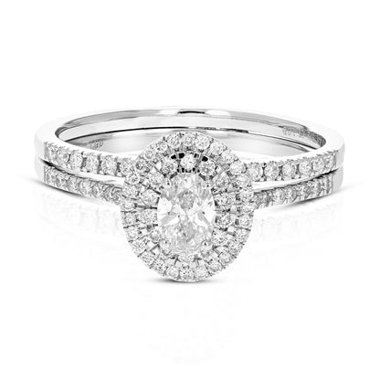 5/8 cttw Wedding Engagement Ring for Women, Round Lab Grown Engagement Ring in 14K White Gold, Prong Set