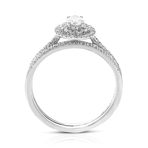5/8 cttw Wedding Engagement Ring for Women, Round Lab Grown Engagement Ring in 14K White Gold, Prong Set