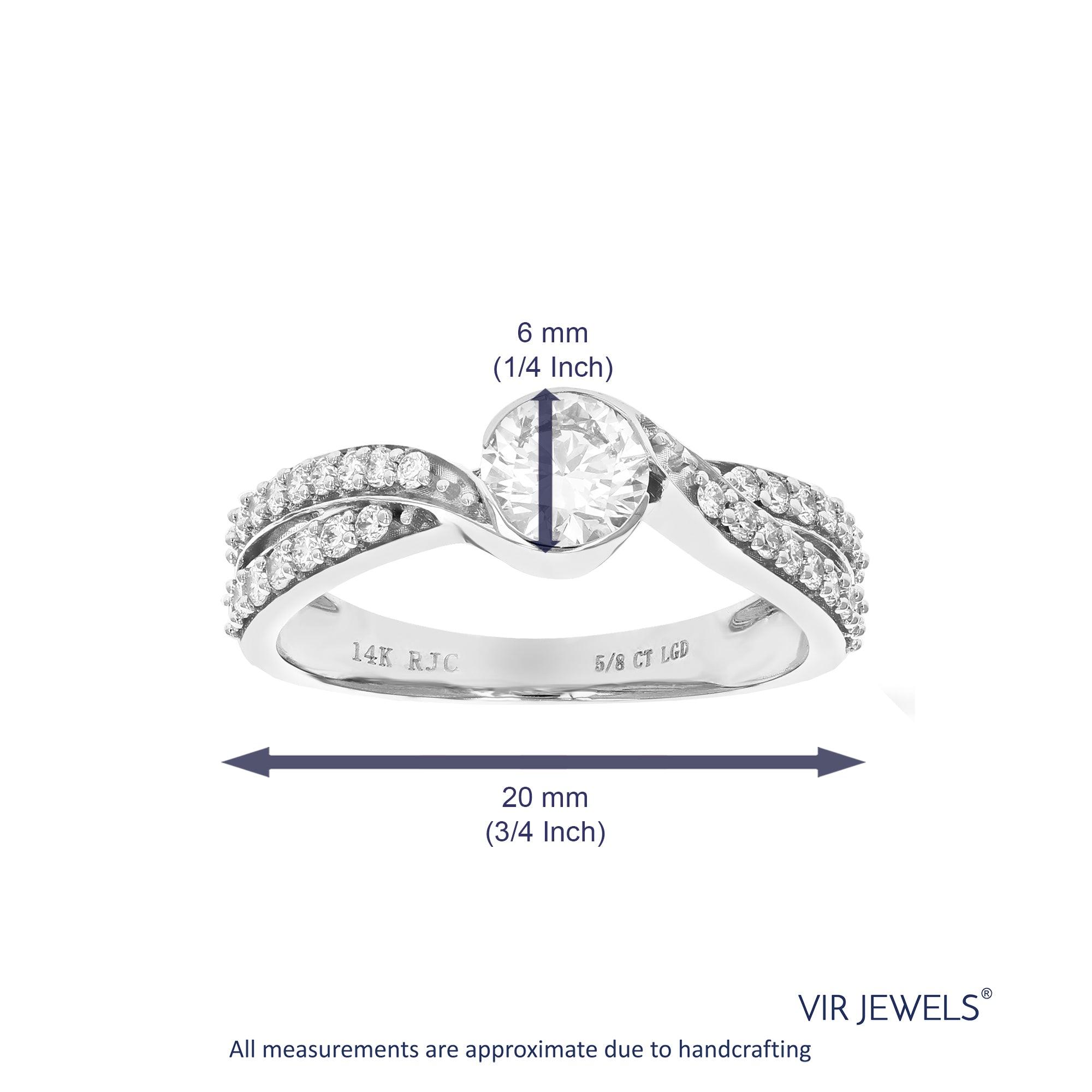 Bezel Round Solitaire Ring