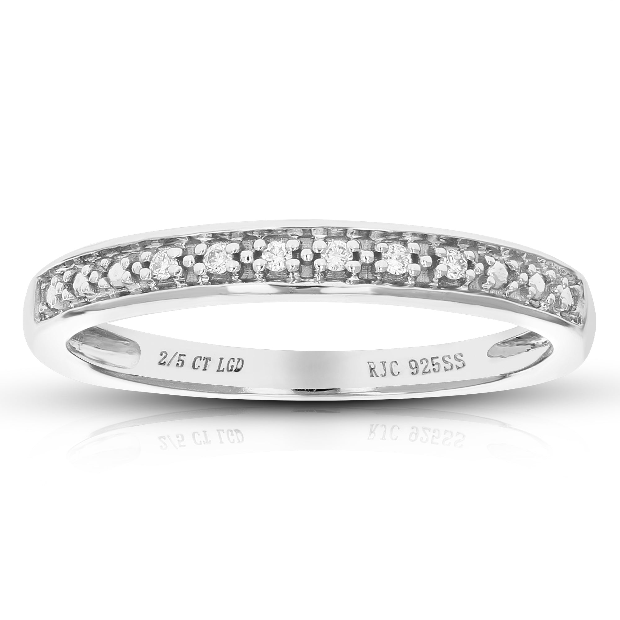 2/5 cttw Round Cut Lab Grown Diamond Bridal Set 55 Stones .925 Sterling Silver Prong Set Size 7