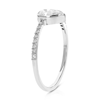 South North Pear Solitaire Ring