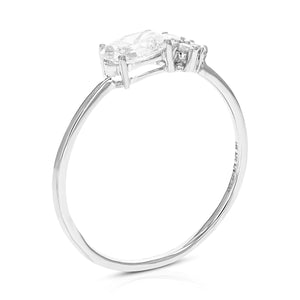 5/8 cttw Wedding Engagement Ring for Women, Round Lab Grown Diamond Ring in 14K White Gold, Prong Setting