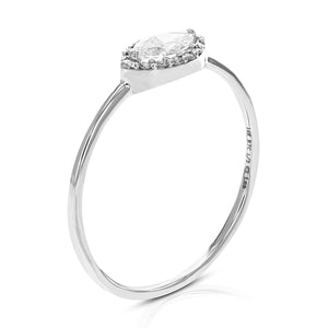 1/3 cttw Wedding Engagement Ring for Women, Round Lab Grown Diamond Ring in 14K White Gold, Prong Setting