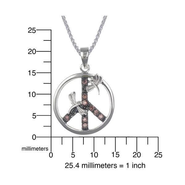 Pendant Necklace, Fashion Rhodium Plated Brass Pendant Necklace for Women in .925 Sterling Silver with 18 Inch Chain